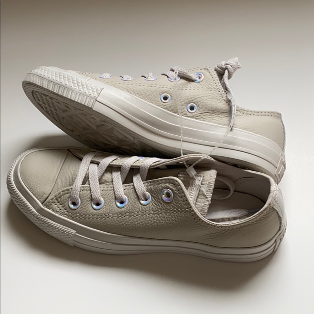 Leather iridescent converse